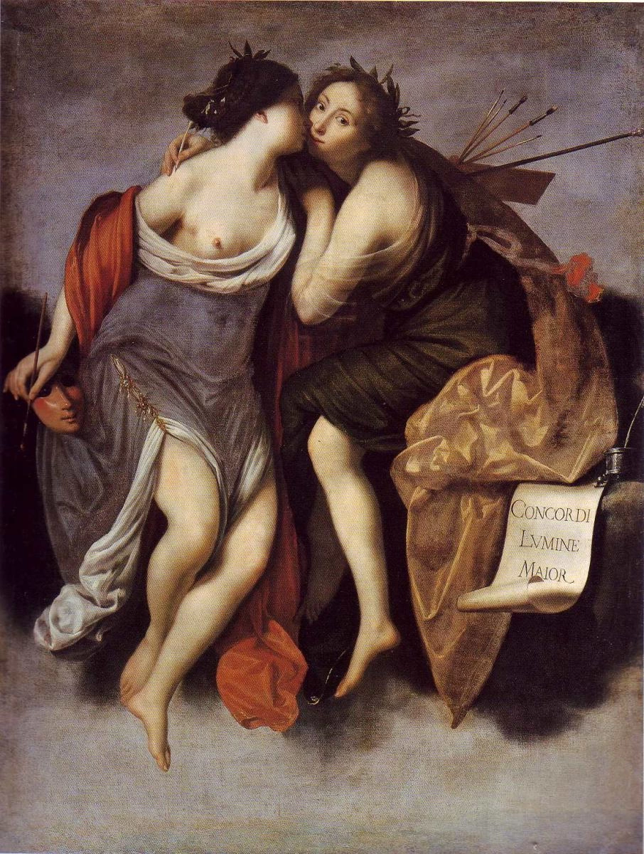 Allegorie della Pittura e della Poesia - Palazzo Pitti, Firenze, dettaglio
